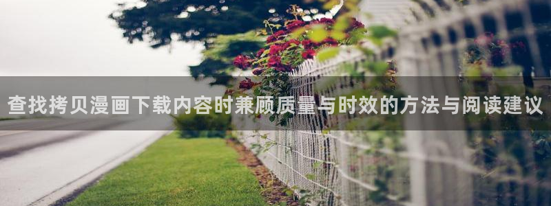梦漫漫画作品查找：查找拷贝漫画下载内容时兼顾质量与时效的方法与阅读建议